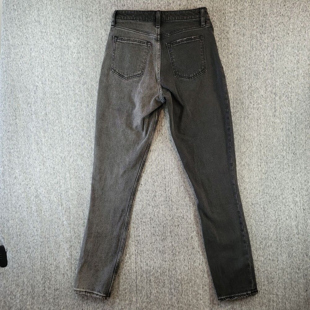 Abercrombie Curve Love High Rise Skinny Jeans Two-Tone Colorblock Black Grey 25L - Picture 3 of 9